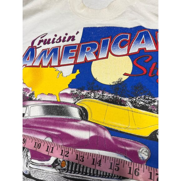 Cruisin American Style Graphic Tee XXL 50% Cotton 50% Polyester Vintage Classic - Picture 5 of 12